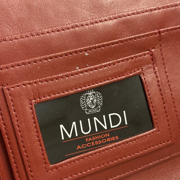 Vtg Mundi Planner 3-Ring Red Faux Leather With 8.5 X 5.5 Inserts Zipper Closure - Picture 12 of 12